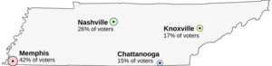 Tennessee map for voting example