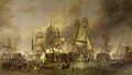 The Battle of Trafalgar by William Clarkson Stanfield