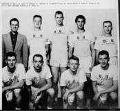 A team photograph of the 1954 University of Cincinnati freshman baseball team.