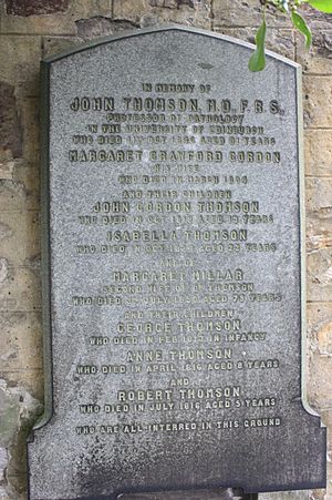 The grave of Dr John Thomson, Greyfriars Kirkyard, Edinburgh