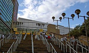 The steps to the MEN arena - geograph.org.uk - 1399060