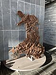 Wooden map of the Welsh Government constituencies