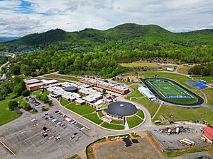 Towns County High School, Middle School, and Elementary School share a campus in Hiawassee, Georgia 04