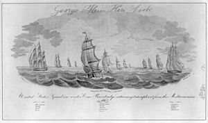 United States squadron under Com. Bainbridge returning triumphant from the Mediterranean in 1815 - J.B. Fanning des. ; G.G. Smith sc. LCCN2012645429