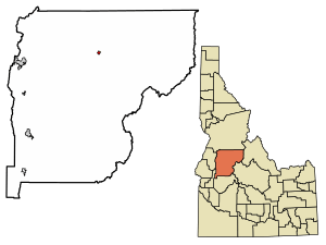 Location of Yellow Pine in Valley County, Idaho.