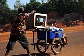Vendeur à la sauvette à Ouagadougou