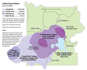 Yellowstone Major Calderas Map