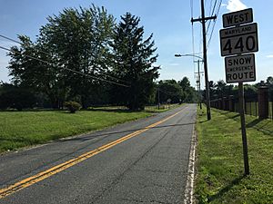 2016-06-11 17 29 32 View west along Maryland State Route 440 (Dublin Road) just west of Maryland State Route 136 (Whiteford Road) in Dublin, Harford County, Maryland