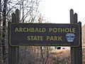 Archbald Pothole State Park Sign