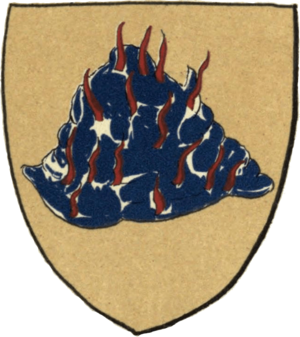 Arms of "Le sire de beue" from the Armorial de Berry