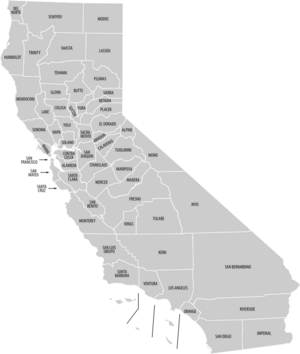 California county map (labeled)