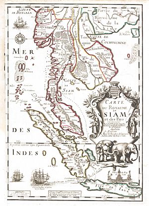 Carte du royaume de Siam et des pays circonvoisins 1686
