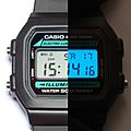 Casio W-86 digital watch electroluminescent backlight (ii)