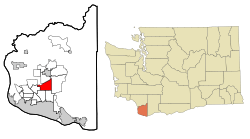 Location of Brush Prairie, Washington