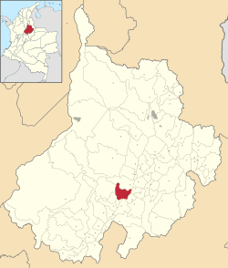 Location of the municipality and town of Chima (town) in the Santander  Department of Colombia.