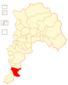 Location of San Pedro commune in the Valparaíso Region