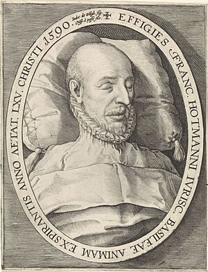 Crispijn van de Passe (I), after Joos van Winghe - Portrait of François Hotman