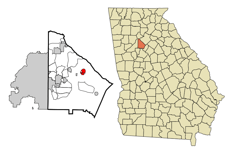 Image DeKalb County Incorporated and Unincorporated areas Stone Mountain Highlighted