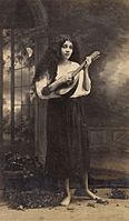 Delia Weber standing, 1918. By the studio of Abelardo Rodríguez Urdaneta
