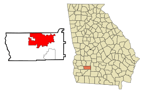 Location in Dougherty County and Georgia