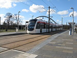 Edinburgh tram at Gogarburn (geograph 3377522)