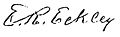 Ephraim R. Eckley signature
