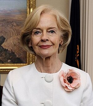 Estonian Ambassador H.E. Mr Andres Unga presents his credentials to the Governor-General of Australia H.E. Ms Quentin Alice Louise Bryce. 28.03.2013 (8596664099) (cropped).jpg