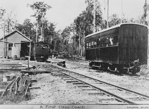 First Class Coach on the new Buderim tramway ca. 1915f