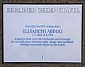 Gedenktafel Tempelhofer Damm 56 Elisabeth Abegg