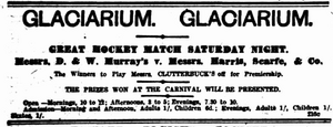 Glaciarium Hockey Advertisement August 4 1905