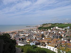 View of Hastings Old Town from the East Hill