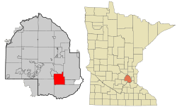 Location of Edinawithin Hennepin County, Minnesota