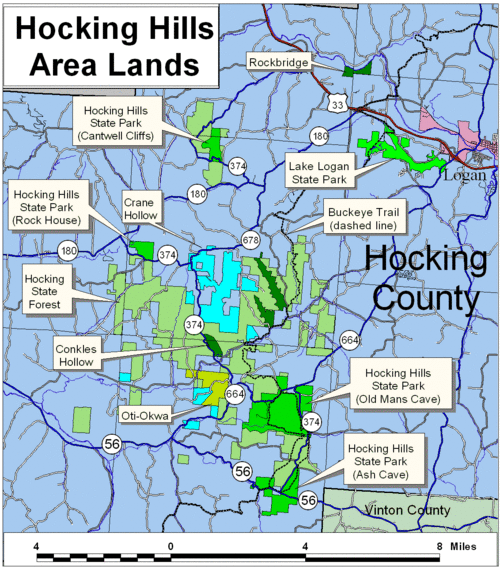 Hocking hills area