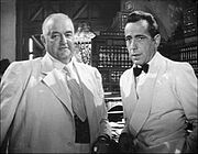 Humphrey Bogart and Sydney Greenstreet in Casablanca crop