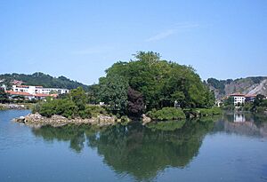 Irun - Isla de los Faisanes sobre el río Bisasoa 01