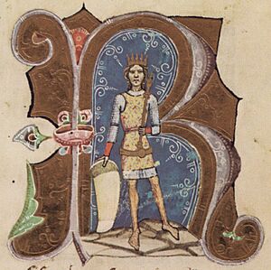Képes krónika - 117.oldal - II. Géza uralkodói díszben