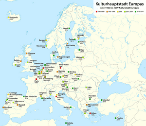 Karte Kulturhauptstadt Europas