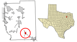 Location of Kemp in Kaufman County, Texas