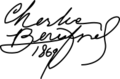 Lord Charles Beresford signature, about 1869
