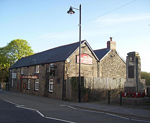 Lord Nelson Inn and war memorial