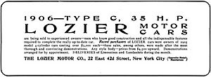 Lozier-auto 1905 ad