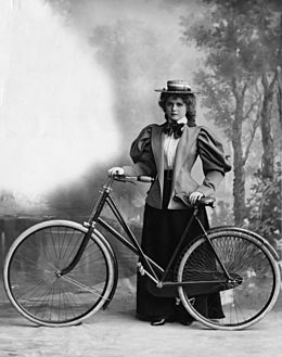 Mabel Love with a bicycle