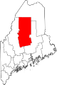 State map highlighting Piscataquis County