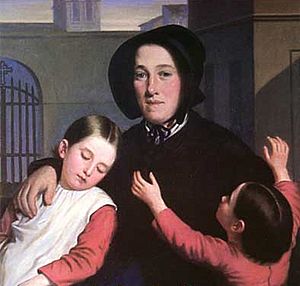 Margaret Haughery with Orphans J Amans Portrait