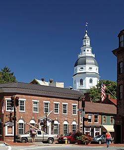The Maryland State House as viewed from Church Circle.