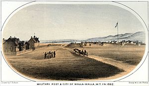 Military Post and City of Walla-Walla - 1862