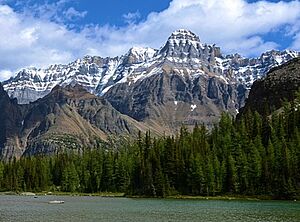 Mount Huber seen from Schafer Lake