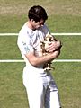 Murray and the Wimbledon Trophy (cropped)