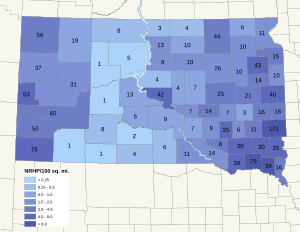 NRHP South Dakota Map