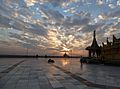 Naypyidaw -- Uppatasanti Pagoda Plaza at sunset